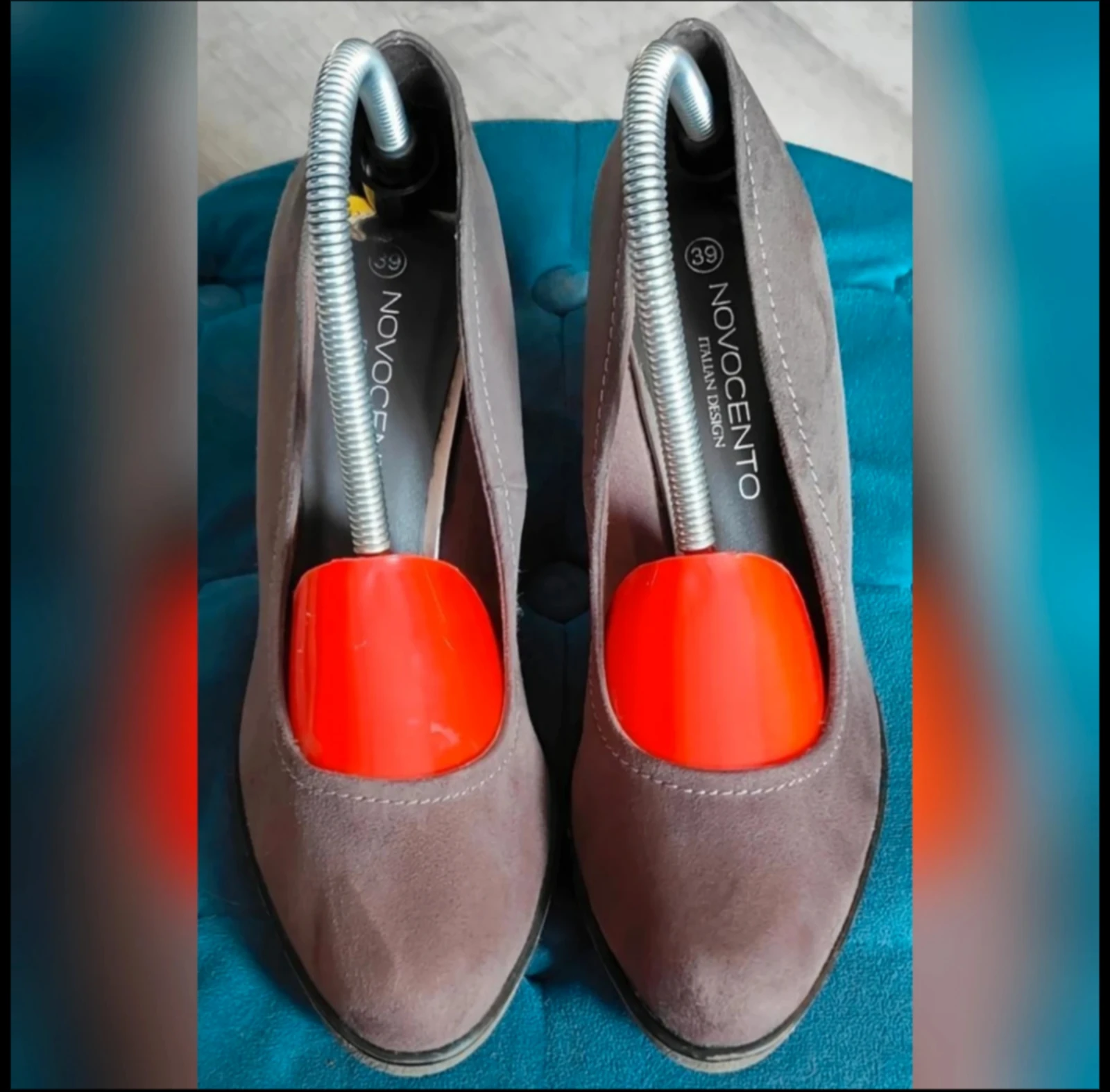 Belles pumps en daim gris foncé Novocento taille 39 – photo 4